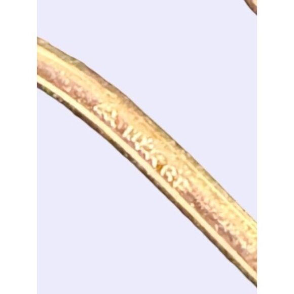 Drop dangle chain earrings 1/20 14K gold filled with Octagon Carved Flower Bead - Picture 5 of 6